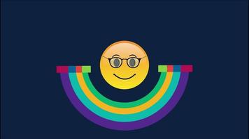 animação emoji de arco-íris