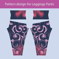 Diseño de patrón abstracto para leggings de mujer, pantalones, moda de gimnasio. vector