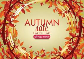 autumn season art warm vibe background vector