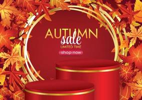 warm vibe autumn season background vector