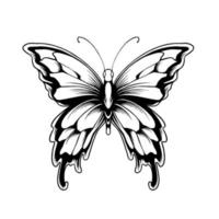 hermosa silueta de ilustración de mariposa vector