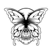 Skull And Butterfly Silhouette