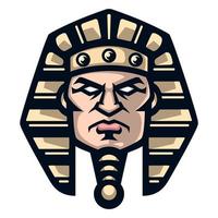 logotipo profesional faraón egipcio, mascota deportiva. vector