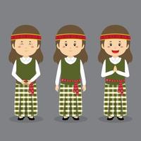 Latvia Character with Various Expression vector