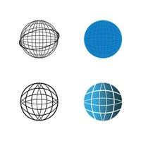 globe logo vector design template