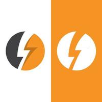 flash thunderbolt logo template vector