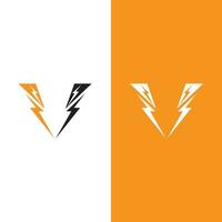 flash thunderbolt logo template vector