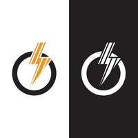 flash thunderbolt logo template vector