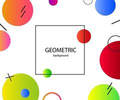 Abstract geometric background circles shape gradient colorful modern futuristic template illustration vector
