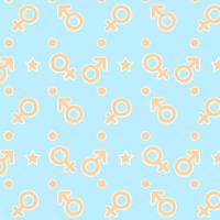 Seamless nursery pattern with gender symbols vector