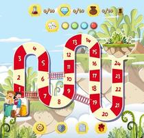 Counting number game template for kid vector