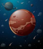 Mercury planet on space background vector