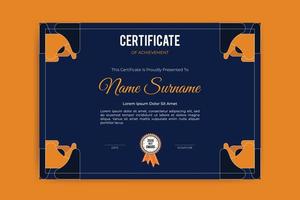 Modern abstract certificate design vector template