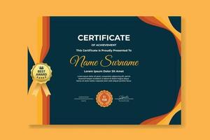 Elegant theme for certificate of achievement vector template