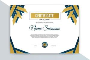 Creative certificate of appreciation award abstract premium vector