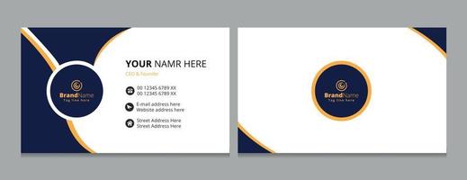 Modern Corporate Business Card Template Design, Fully Editable Template. vector