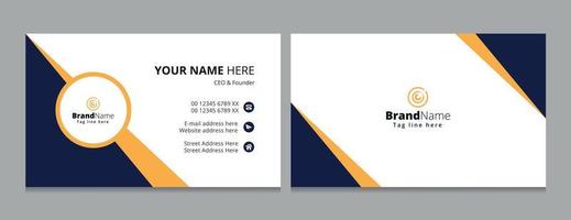 Modern Corporate Business Card Template Design, Fully Editable Template. vector