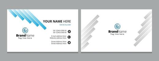 Modern Corporate Business Card Template Design, Fully Editable Template. vector