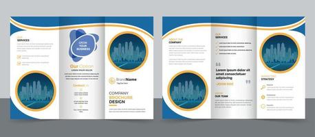 Creative Corporate Modern Business Trifold Brochure Template Design. vector