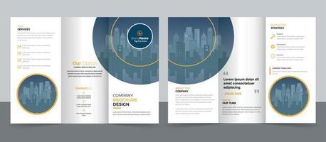 Creative Corporate Modern Business Trifold Brochure Template Design. vector