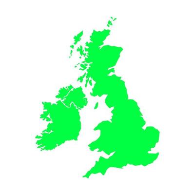 Great britain map on white background