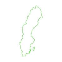 Sweden map on white background vector