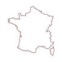 France map on white background vector