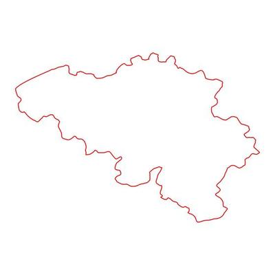 Belgium map on white background