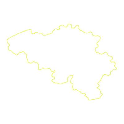 Belgium map on white background