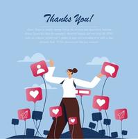 Thank you web page illustration concept vector