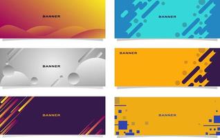 conjunto de banner abstracto vector