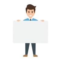 Businessman With Placard vector