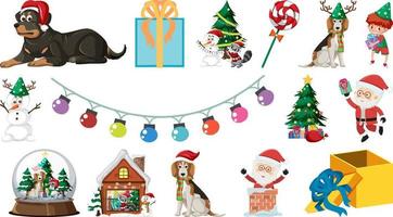 Isolated Christmas Objects And Elements Set vector