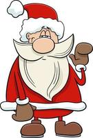 cartoon Santa Claus character on Christmas time vector