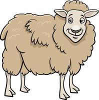 funny cartoon sheep farm animal character vector