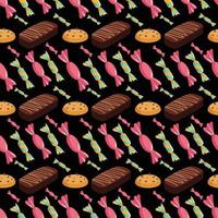 diseño de patrones sin fisuras de chocolate vector