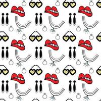 makeup Seamless Pattern Design vector