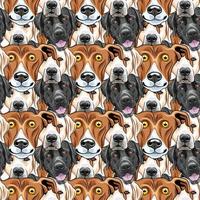 DOG Seamless Pattern Design vector