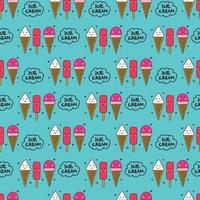 Ice Cream Seamless Pattern Design vector