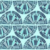 Aztecs seamless pattern on cold color. Endless pattern on blue vector