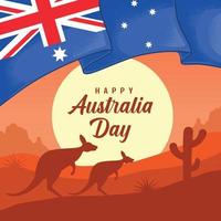 feliz día de australia concepto vector