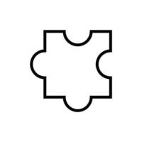 Jigsaw puzzle icon. Jigsaw puzzle piece vector or clipart.