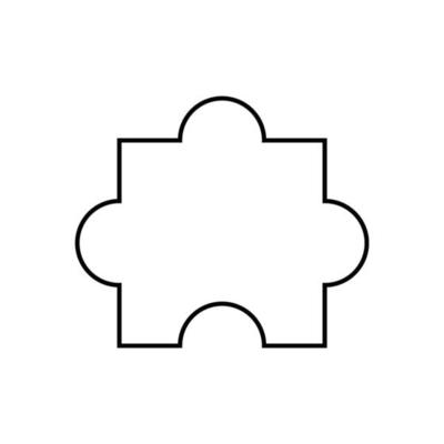 Jigsaw puzzle icon. Jigsaw puzzle piece vector or clipart.