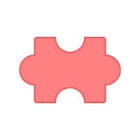 Jigsaw puzzle icon. Jigsaw puzzle piece vector or clipart.