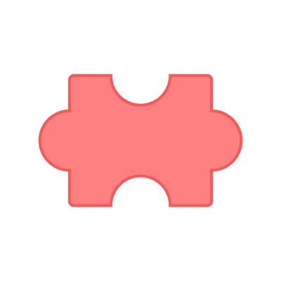 Jigsaw puzzle icon. Jigsaw puzzle piece vector or clipart.