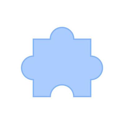 Jigsaw puzzle icon. Jigsaw puzzle piece vector or clipart.