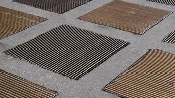 manhole grid industrial background photo