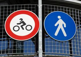 two traffic signs photo