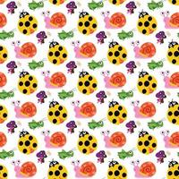 Insects Seamless Pattern Design vector