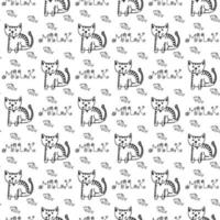 Cats Seamless Pattern Design vector
